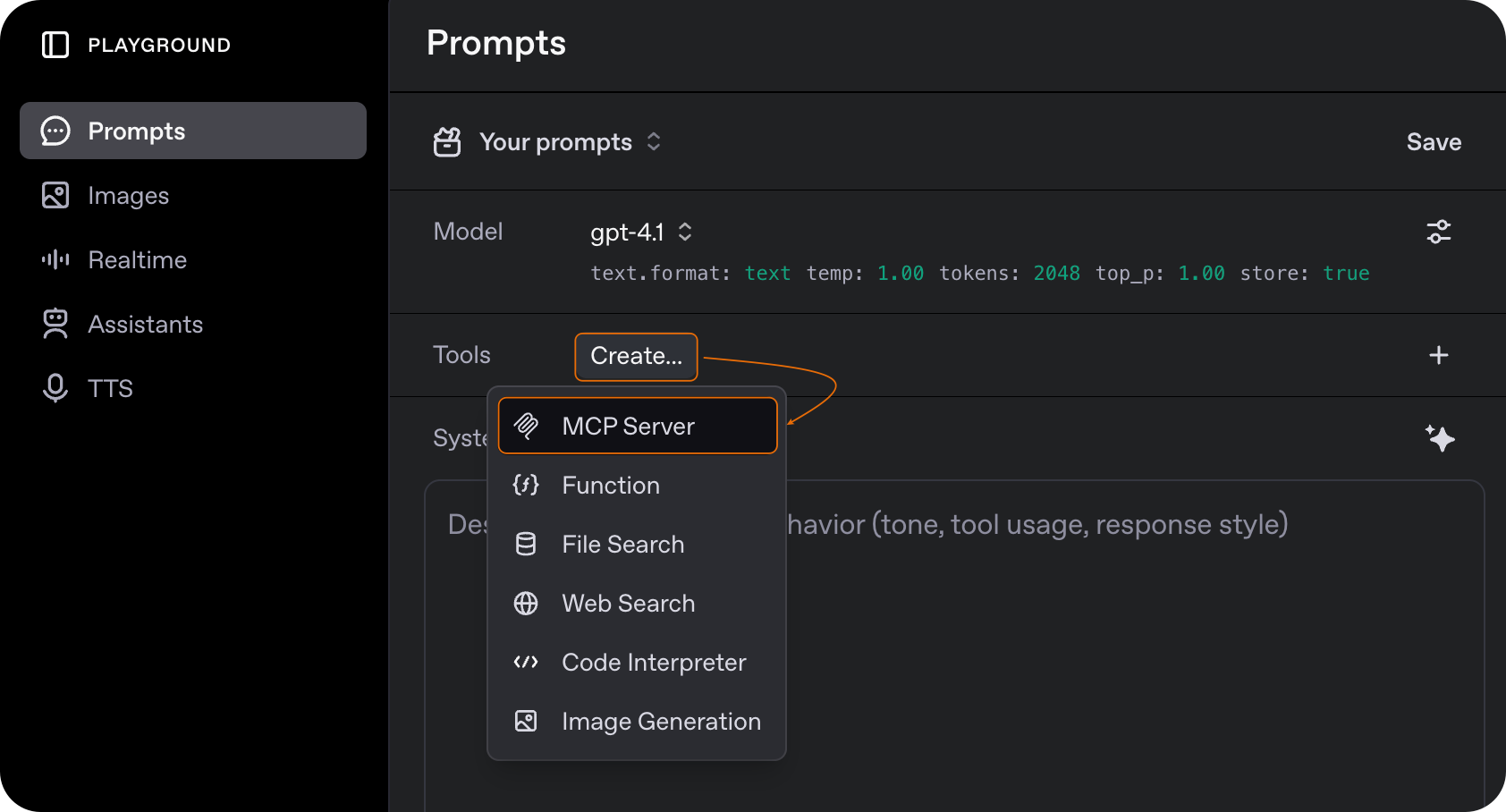 Open AI configuration