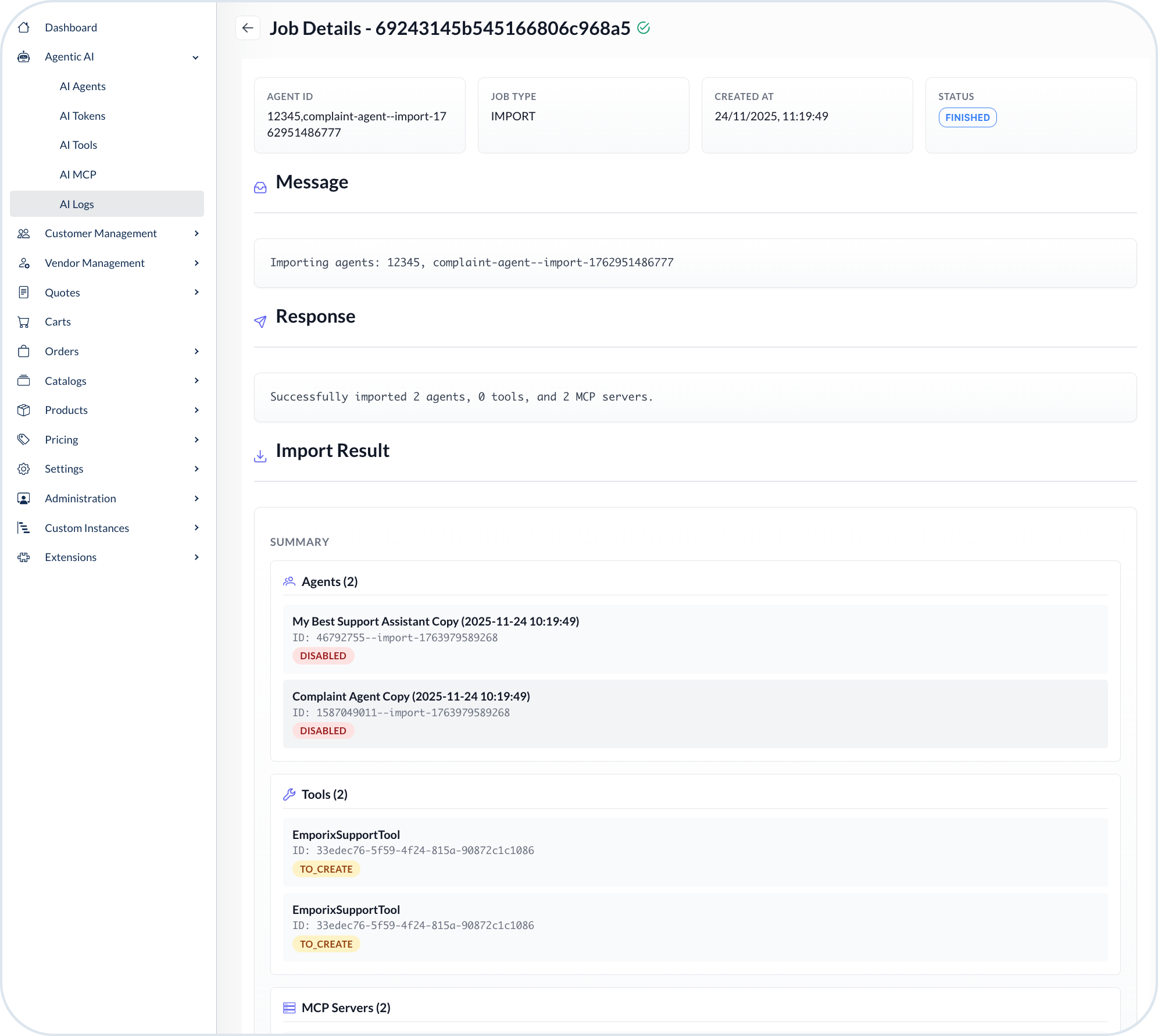 AI Jobs Logs