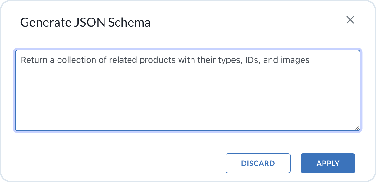 Generating output format schema