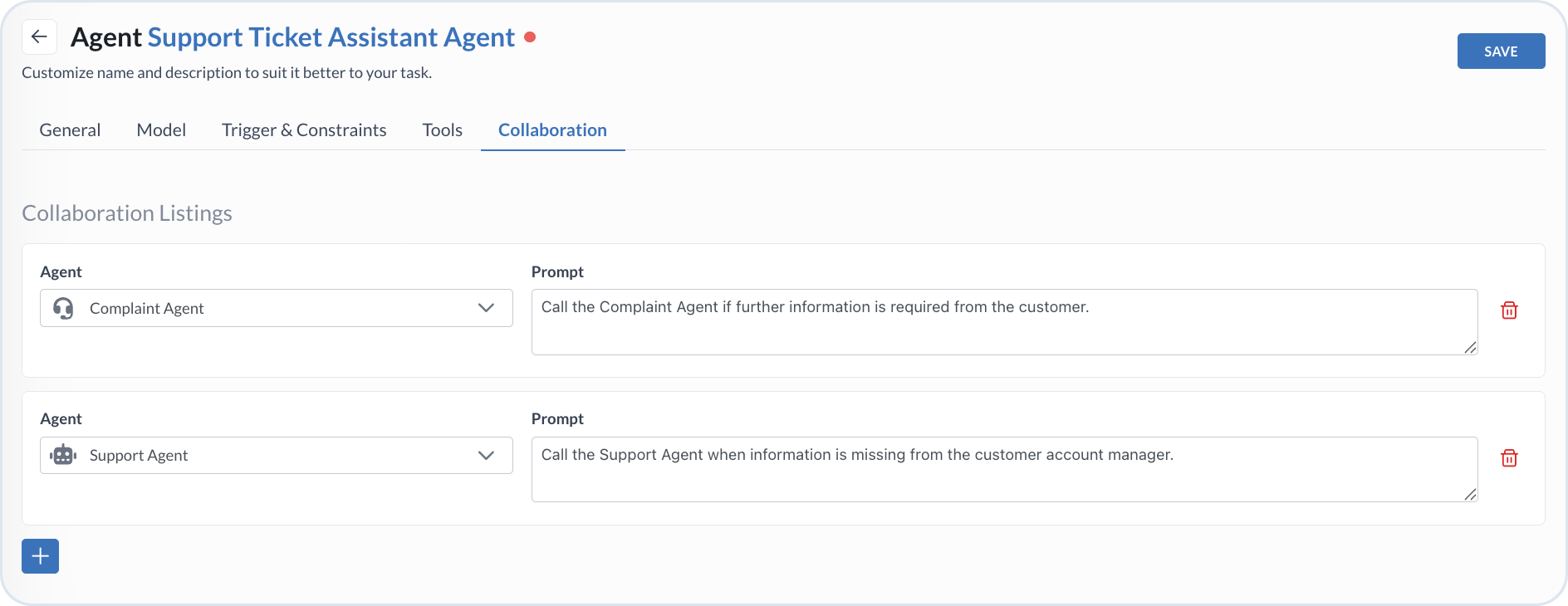 Connecting collaborating agents