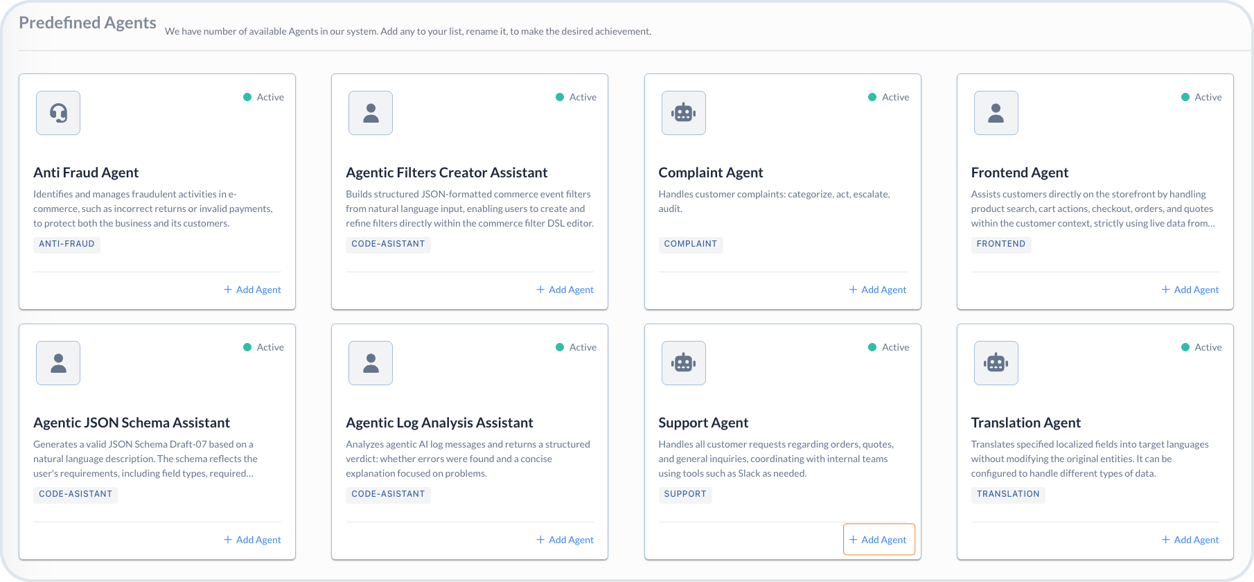 Add agent