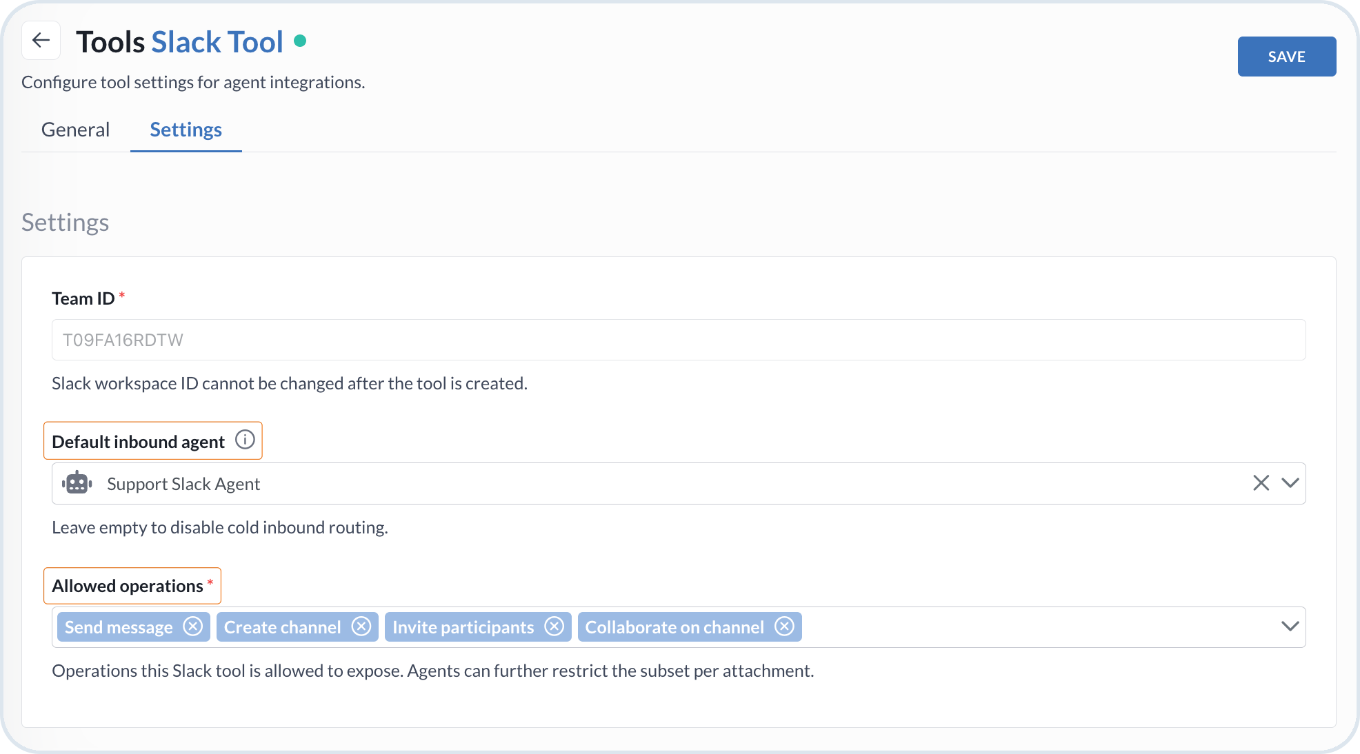 Slack configuration