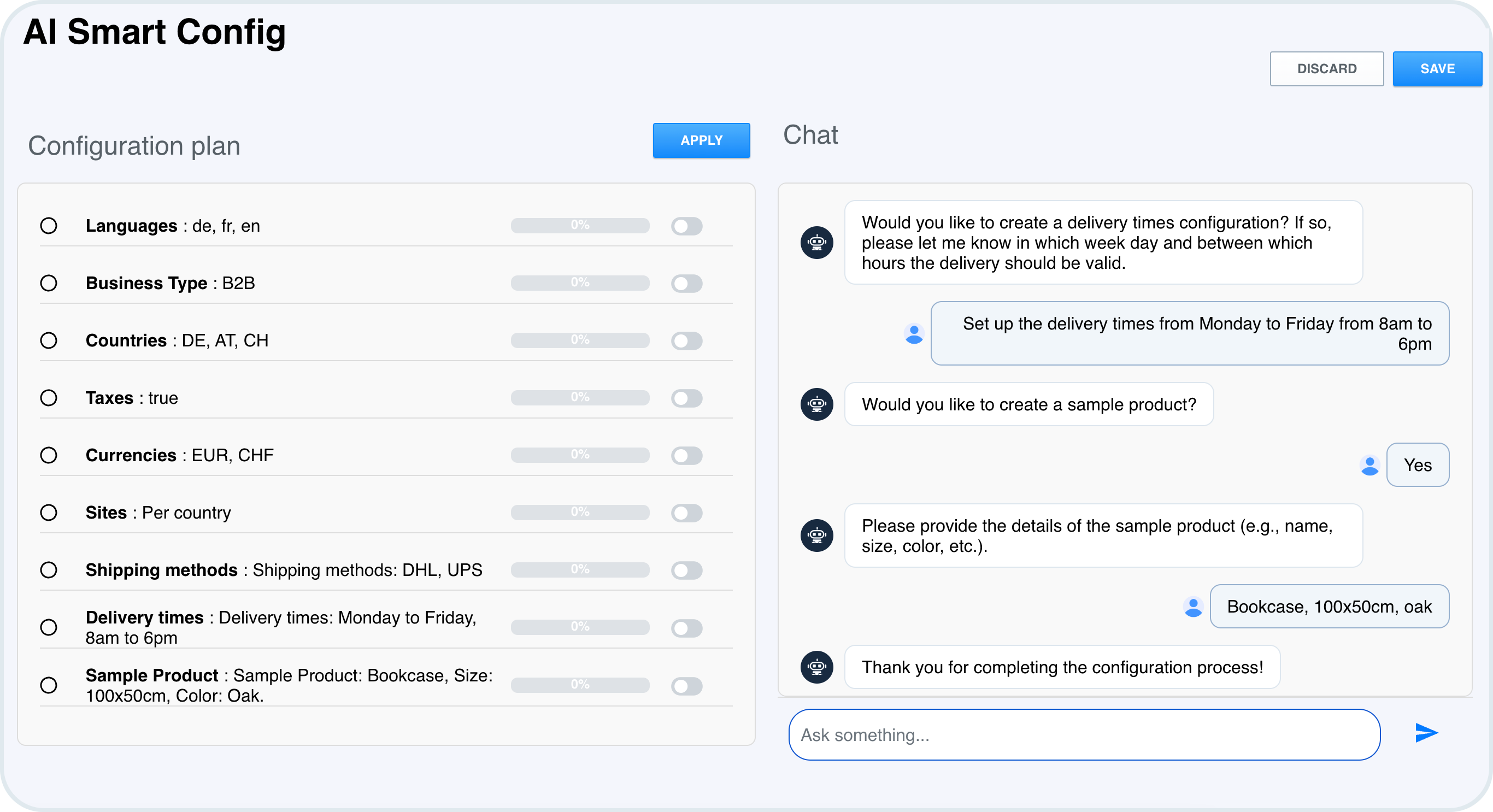AI Smart Config Plan
