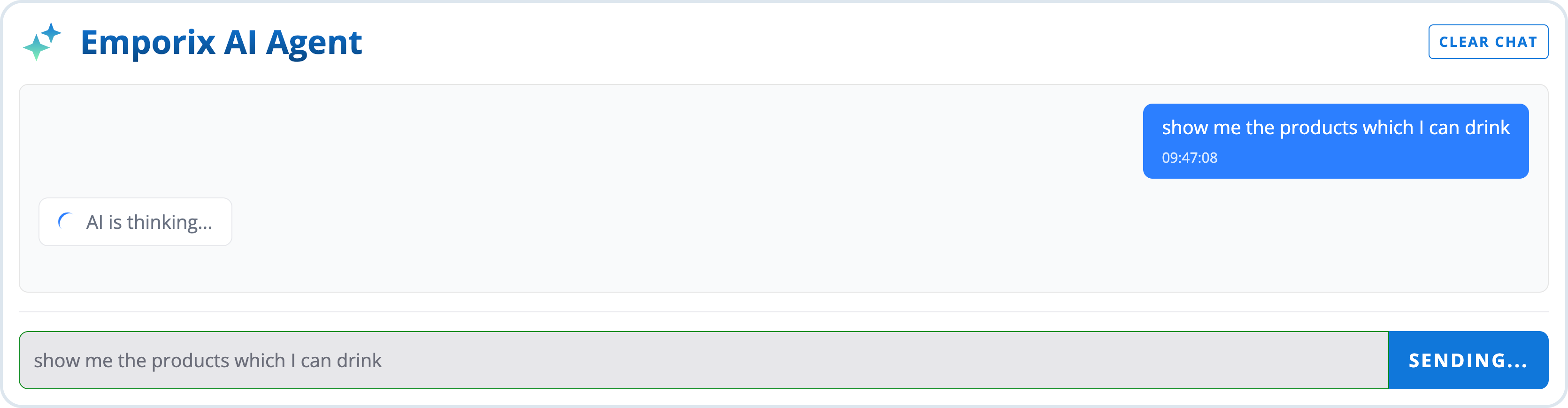 User query to agent using RAG tool