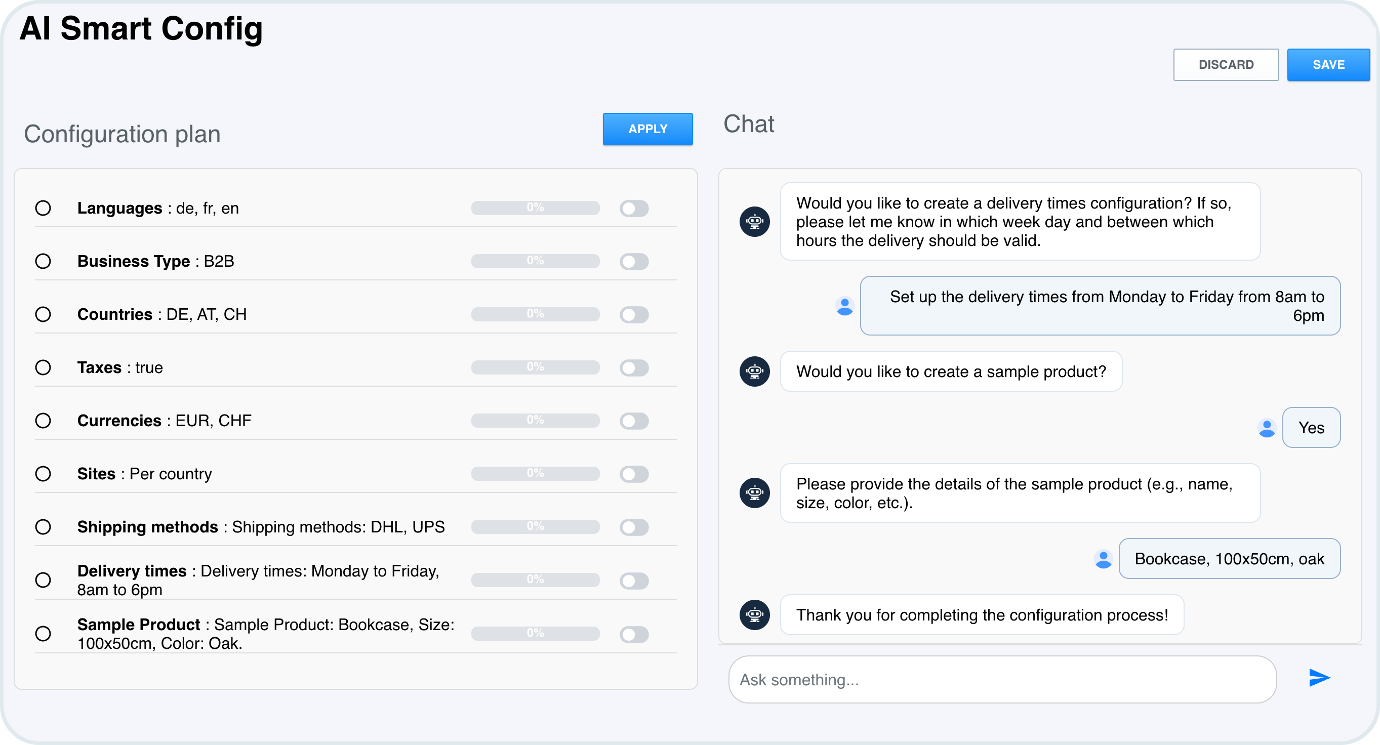 AI Smart Config Result